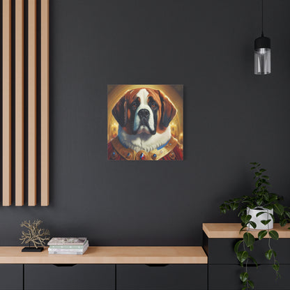 St Bernard Renaissance Portrait - Premium Canvas Wall Art, Dog Portrait, Unique Wall Print