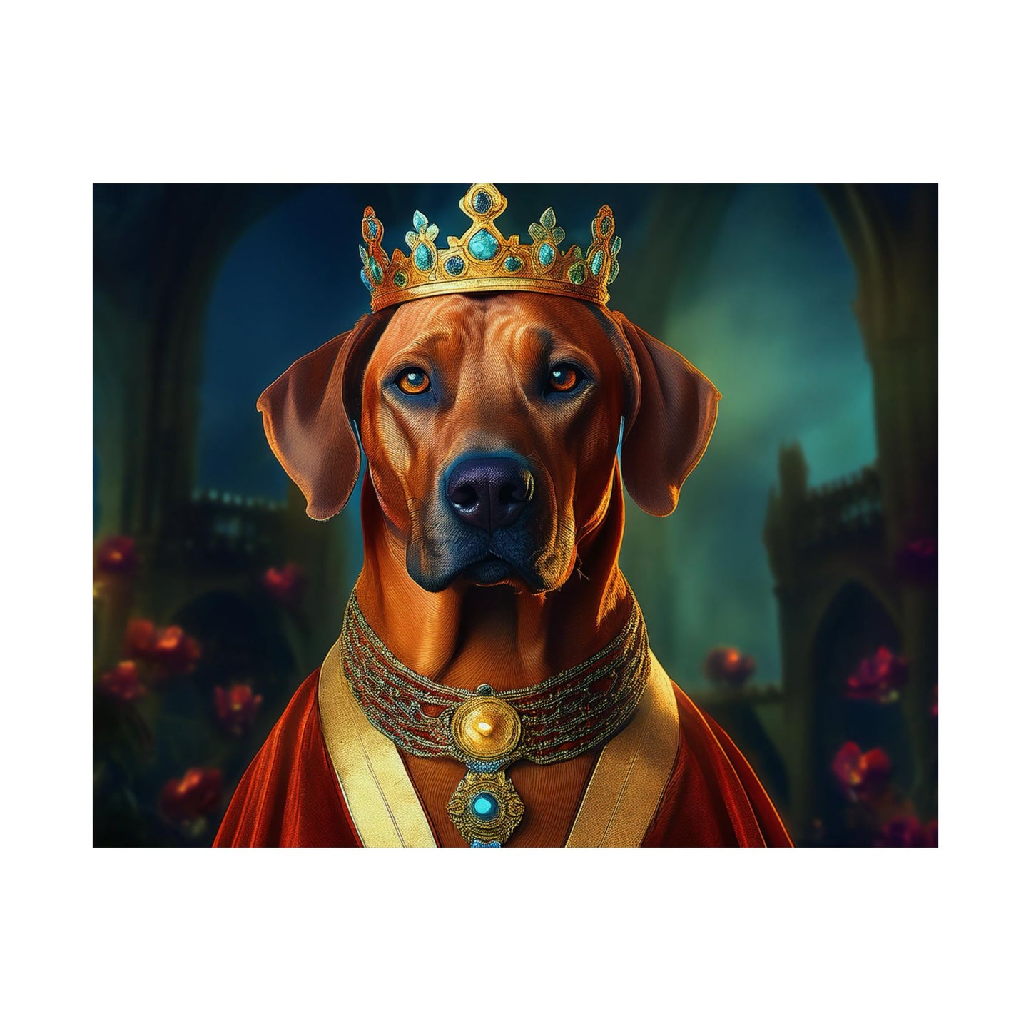 Rhodesian Ridgeback Dog Renaissance Pet Portrait, Rhodesian Ridgeback Art Print,  Animal Lover Art, Wall art, wall print