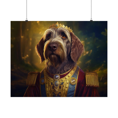 Wirehaired Pointing Griffon Renaissance Pet Portrait Print,  Dog Lover Wall Art, Animal Artwork, Canine Decor, Dog Memorial Gift