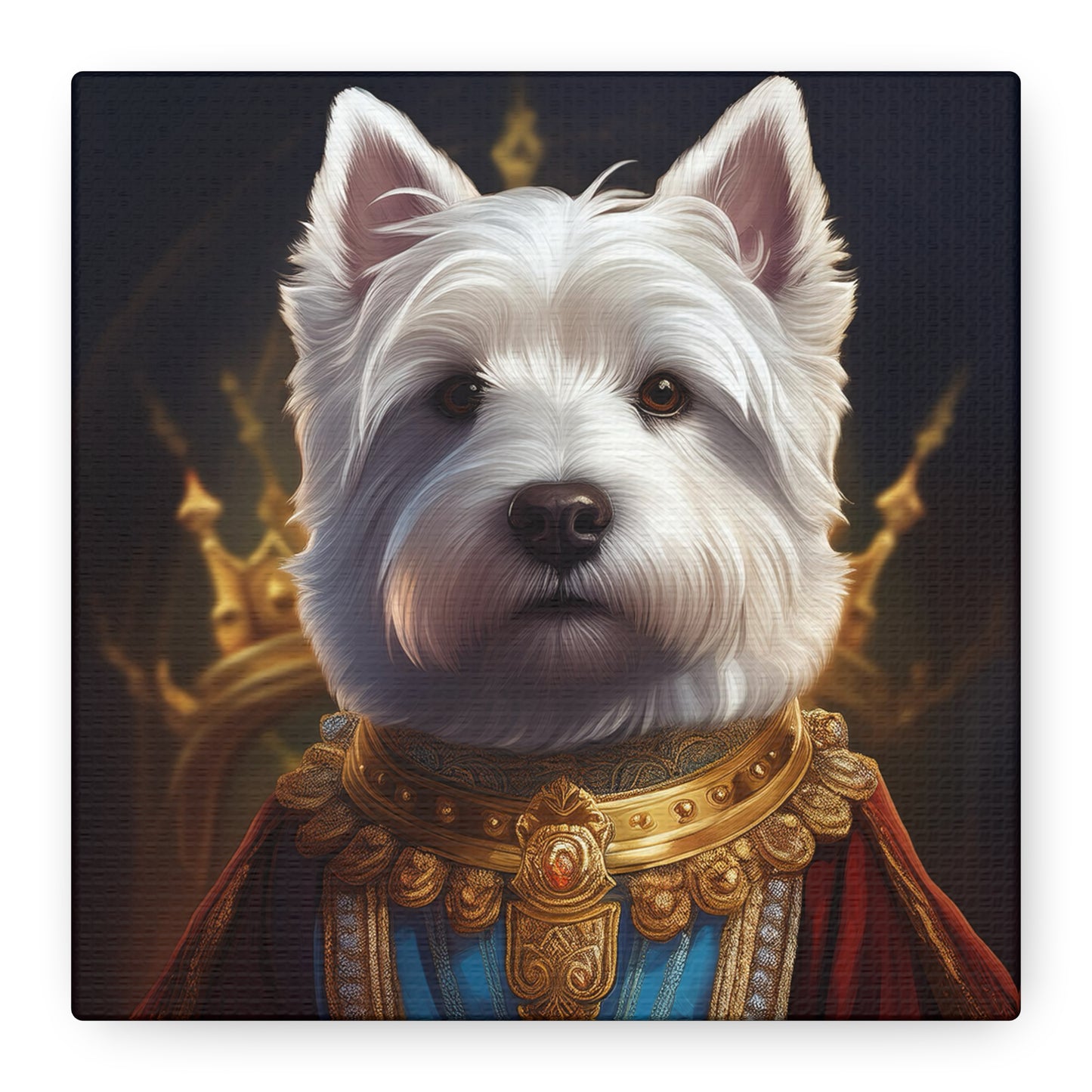 West Highland White Terrier Pet Portrait Renaissance - Canvas, wall art, wall print, dog portrait, dog art