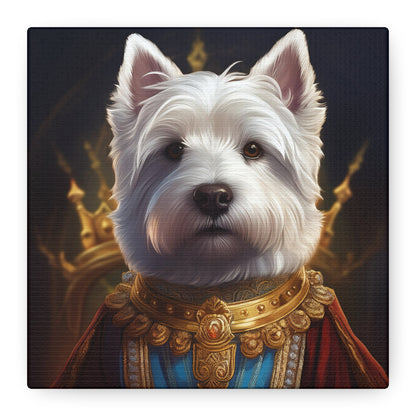 West Highland White Terrier Pet Portrait Renaissance - Canvas, wall art, wall print, dog portrait, dog art