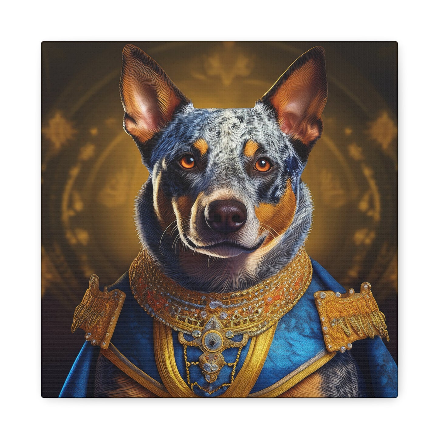 Australian Cattle Dog Renaissance Pet Portrait on Canvas | wall art |  wall print