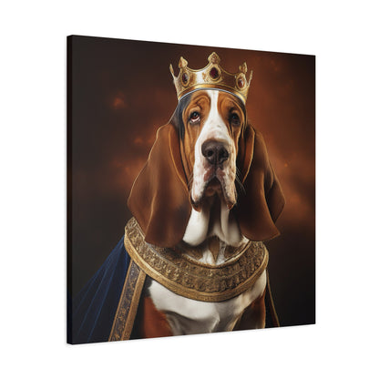 Bassett Hound Renaissance Pet Portrait on Canvas | Wall art | wall print | Dog Art
