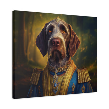 German Wirehaired Pointer Dog Pet Portrait Renaissance - Canvas, wall art, wall print, dog portrait, dog art