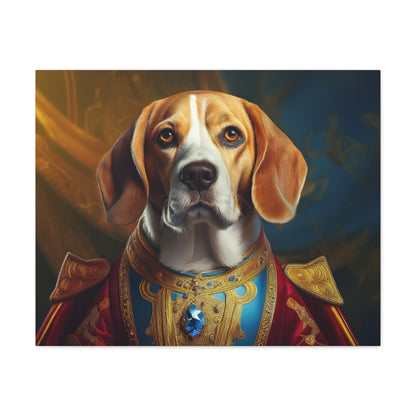 Beagle Renaissance Pet Dog Portrait  - Canvas, wall art, wall print, dog portrait, dog art