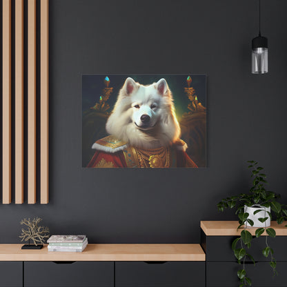 Samoyed Renaissance Pet Portrait on Canvas, wall art, wall print, dog portrait, dog art