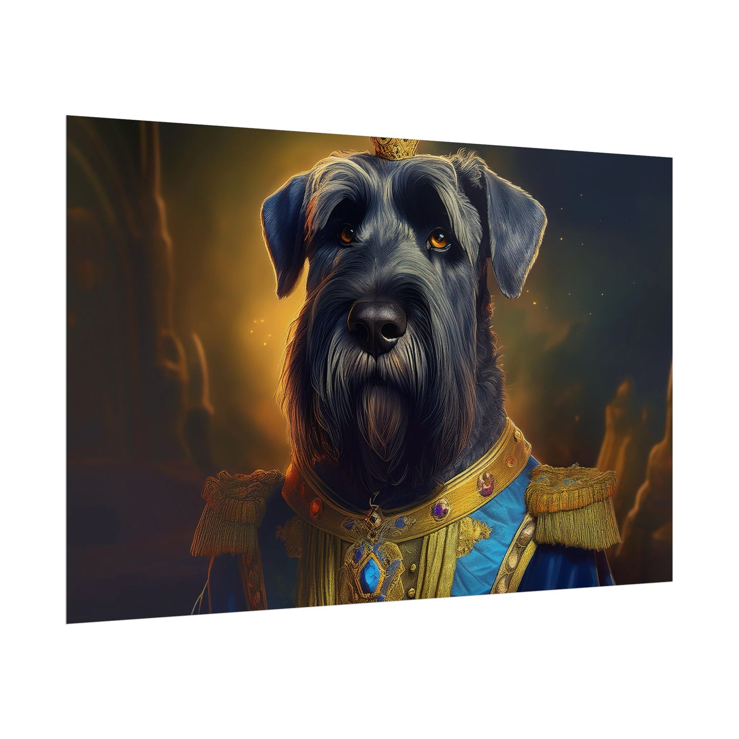 Giant Schnauzer Pet Renaissance Portrait Print, Dog Lover Wall Print | Wall Art | Wall Print