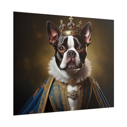 Boston Terrier Renaissance Dog Portrait Art Print, Wall Decor Gift, Animal Lover Home Decor, Dog Wall Art