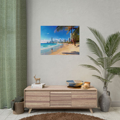Surfers Paradise Beach Australia Coastal Print | Style 1 | Wall Art | Wall Print
