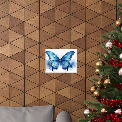 Blue Butterfly Alcohol Ink Wall Art | Unique Nursery Wall Print | Butterfly wall art | Wall Art | Wall Print