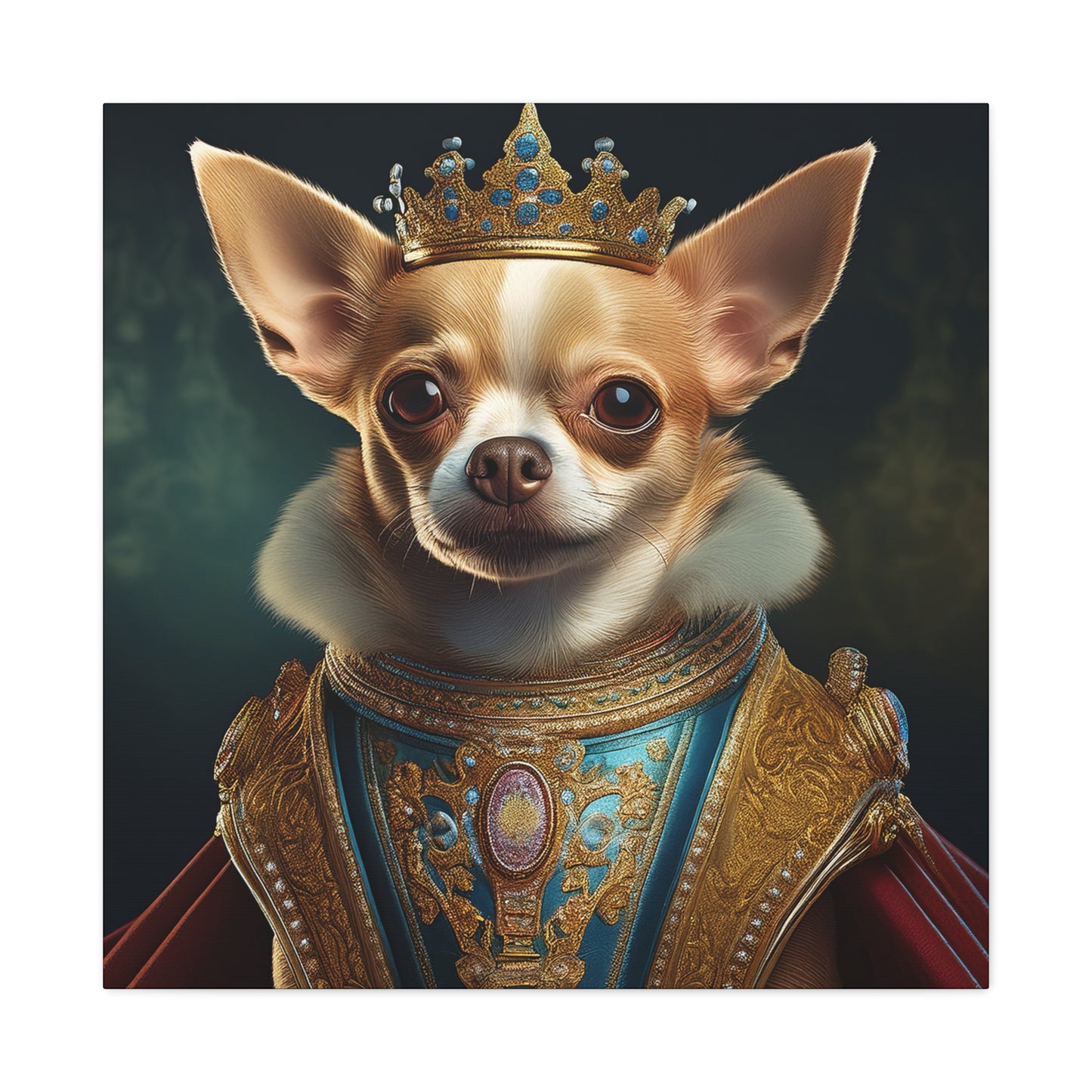 Chihuahua Renaissance Pet Portrait on Canvas | Wall art | Wall print | Dog art