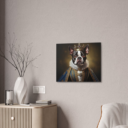 Boston Terrier Renaissance Pet Portrait on Canvas, wall print, wall art, dog portrait, dog art