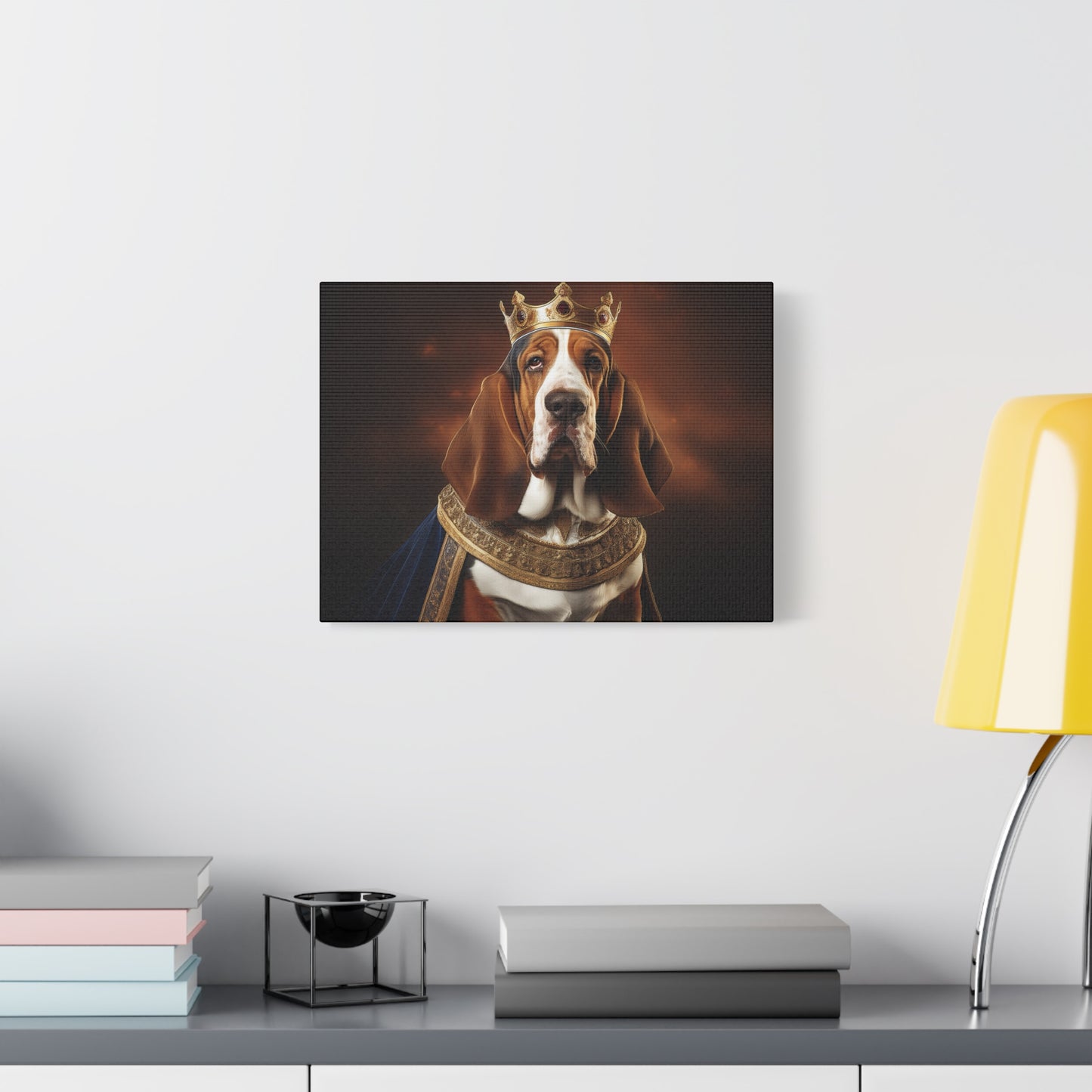 Bassett Hound Renaissance Pet Portrait on Canvas | Wall art | wall print | Dog Art