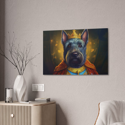 Scottish Terrier Renaissance Pet Portrait on Canvas | Wall art, wall print, dog portrait, dog art