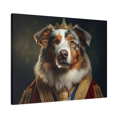 Australian Shepherd Pet Portrait Renaissance - Canvas, wall art, wall print, dog art, dog print