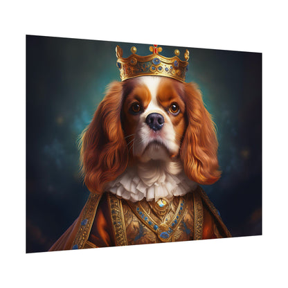 Cavalier King Charles Spaniel Art Pet Portrait Print, Renaissance, Wall Print, Wall Art