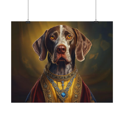 German Shorthaired Pointer Dog Renaissance Pet Portrait, Art Print, Animal Lover gift, Dog Wall Art, wall prints, wall art