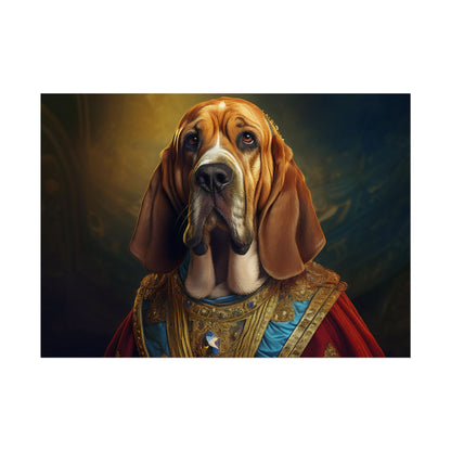 Bloodhound Renaissance Dog Portrait Art Print, Wall Decor Gift, Animal Lover Home Decor, Dog Wall Art