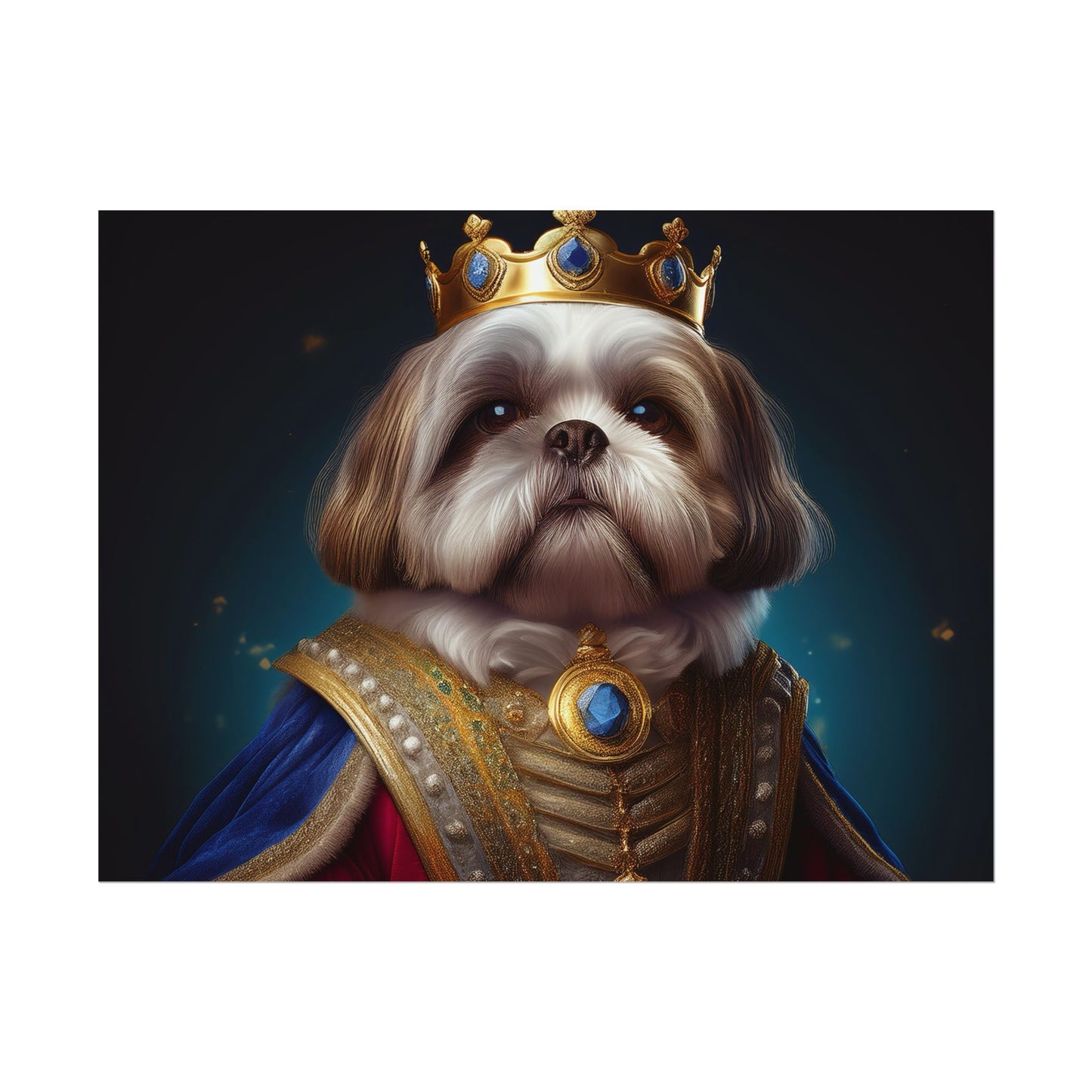 Shih Tzu Renaissance Pet Portrait Print | Dog Lover Wall Art | Dog Memorial Gift | Wall Art | Wall Print