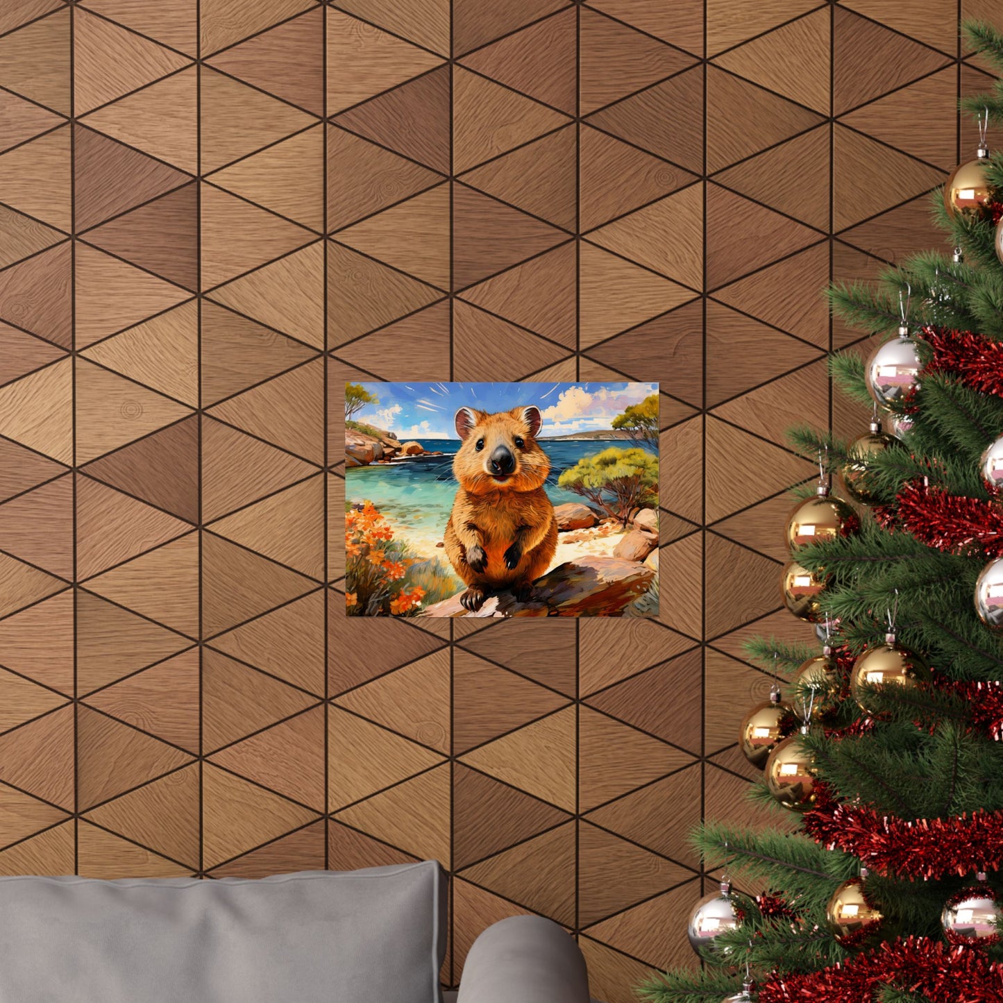 Quokkas at Rottnest Island Western Australia Print |  Unique Painting Print | Style 1 | Wall Art | Wall Print