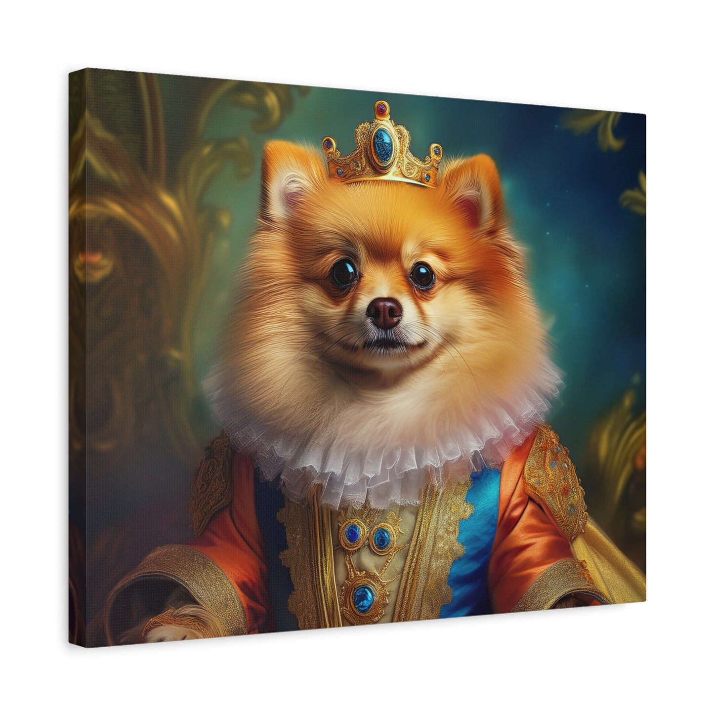 Pomeranian  Renaissance  Pet Portrait - Canvas - dog art, dog portait, wall art, wall print