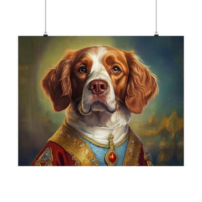 Brittany Dog Renaissance Pet Portrait Print, Brittany Art Print, Wall Decor Gift, Animal Lover, Dog Wall Art, wall print, wall art