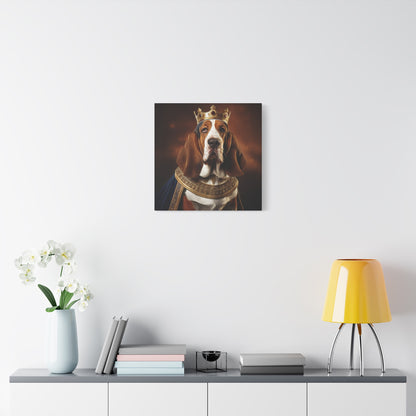 Bassett Hound Renaissance Pet Portrait on Canvas | Wall art | wall print | Dog Art