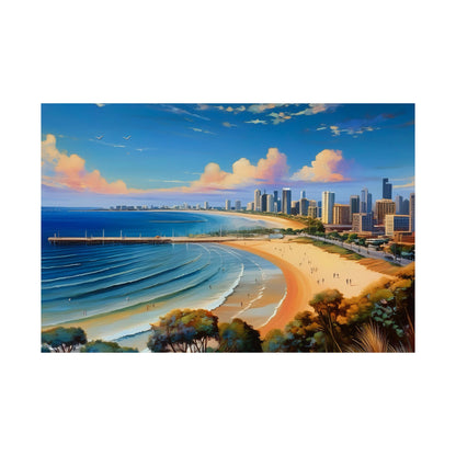 St Kilda Beach Australia Coastal Print | Style 1 | Wall Art | Wall Print