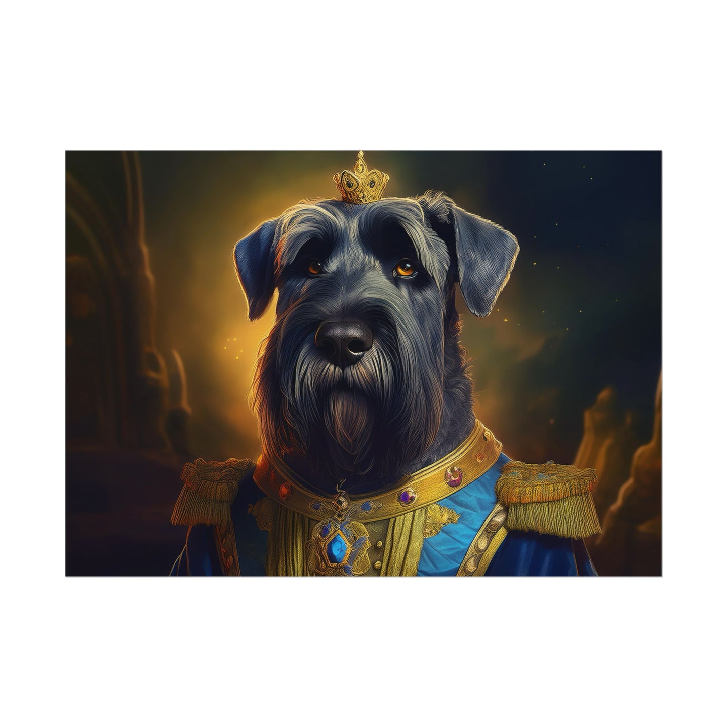 Giant Schnauzer Pet Renaissance Portrait Print, Dog Lover Wall Print | Wall Art | Wall Print