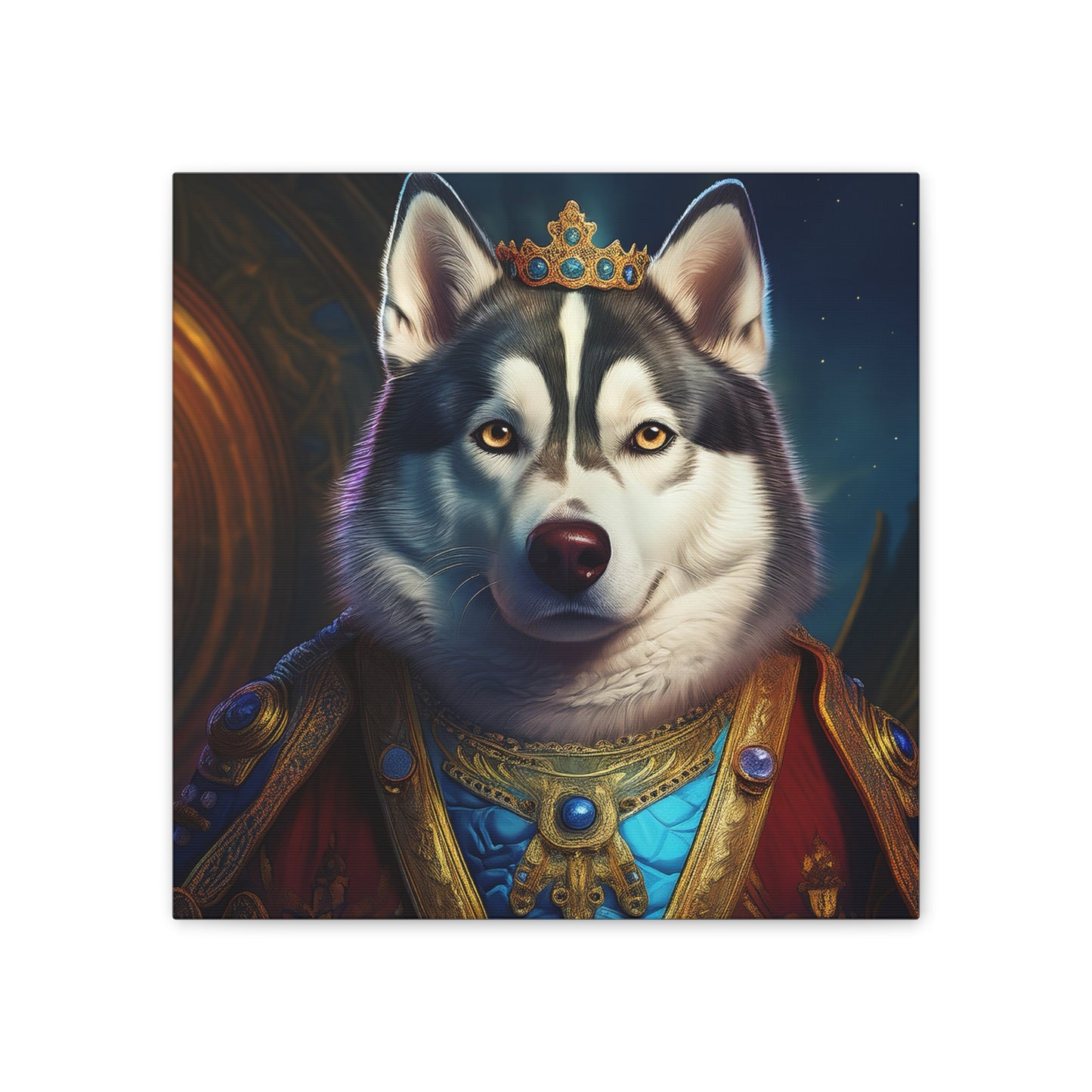 Siberian Husky Renaissance Pet Portrait on Canvas, wall art, wall print, dog portrait, dog art