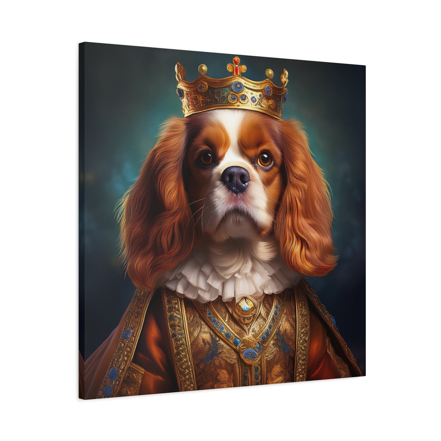 Cavalier King Charles Spaniel Renaissance Pet Portrait on Canvas | Wall art | wall print