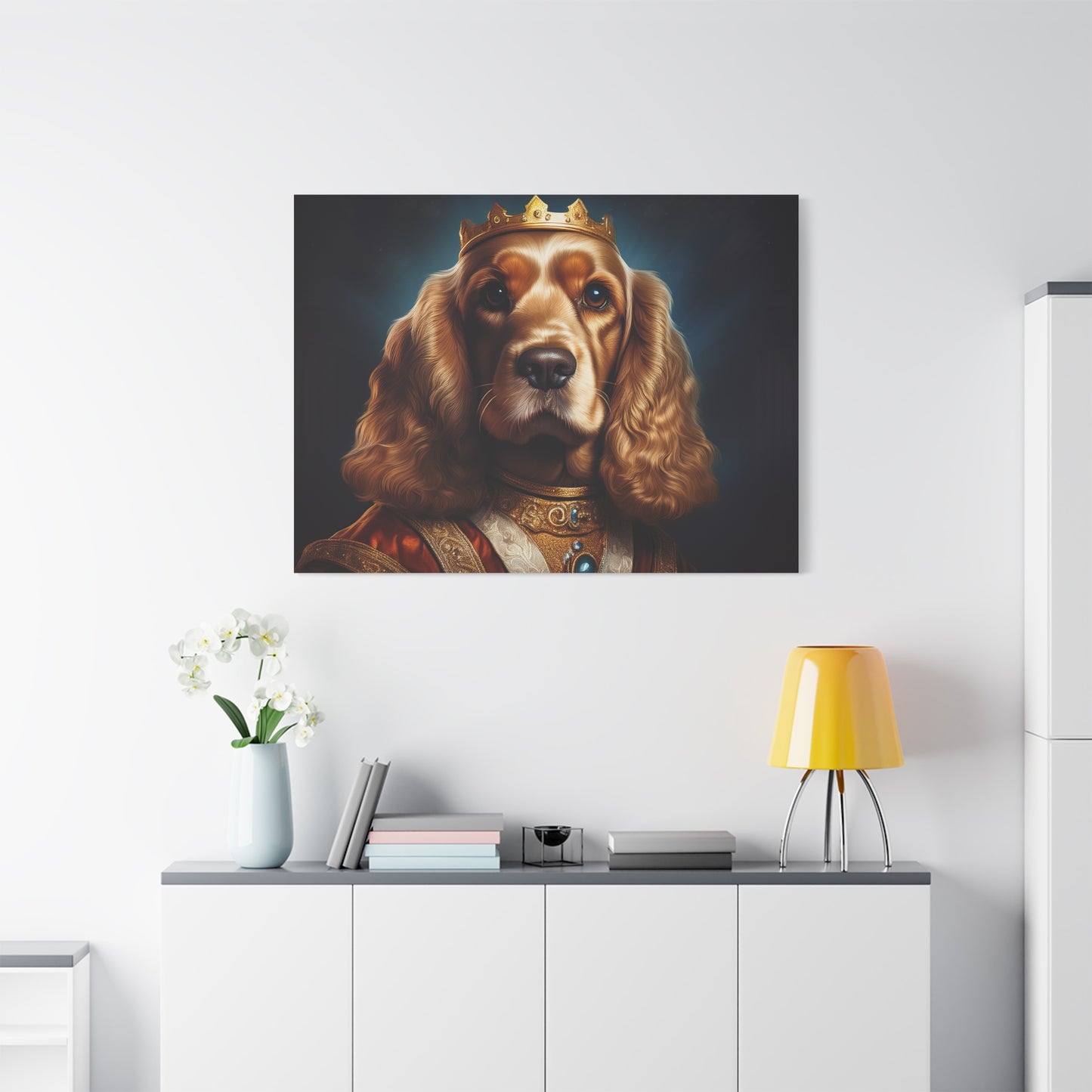 Cocker Spaniel Renaissance Pet Portrait on Canvas | Wall art | wall print