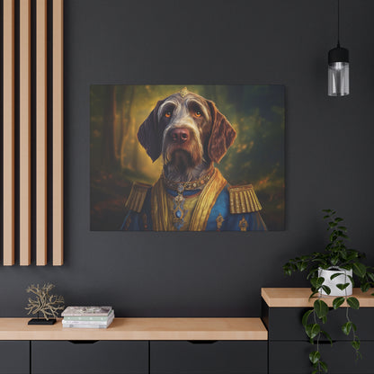 German Wirehaired Pointer Dog Pet Portrait Renaissance - Canvas, wall art, wall print, dog portrait, dog art