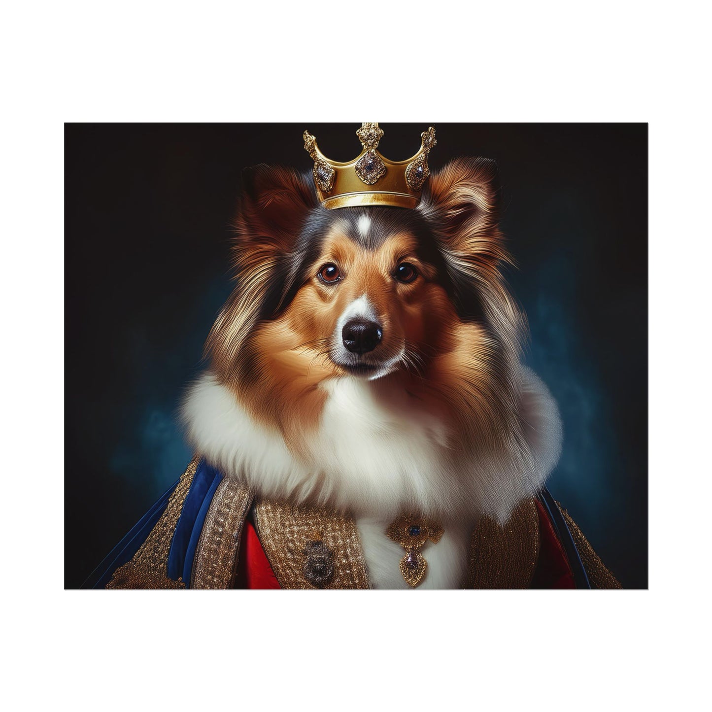 Shetland Sheepdog Renaissance Dog Portrait Art Print, Wall Decor Gift, Animal Lover Home Decor, Dog Wall Art