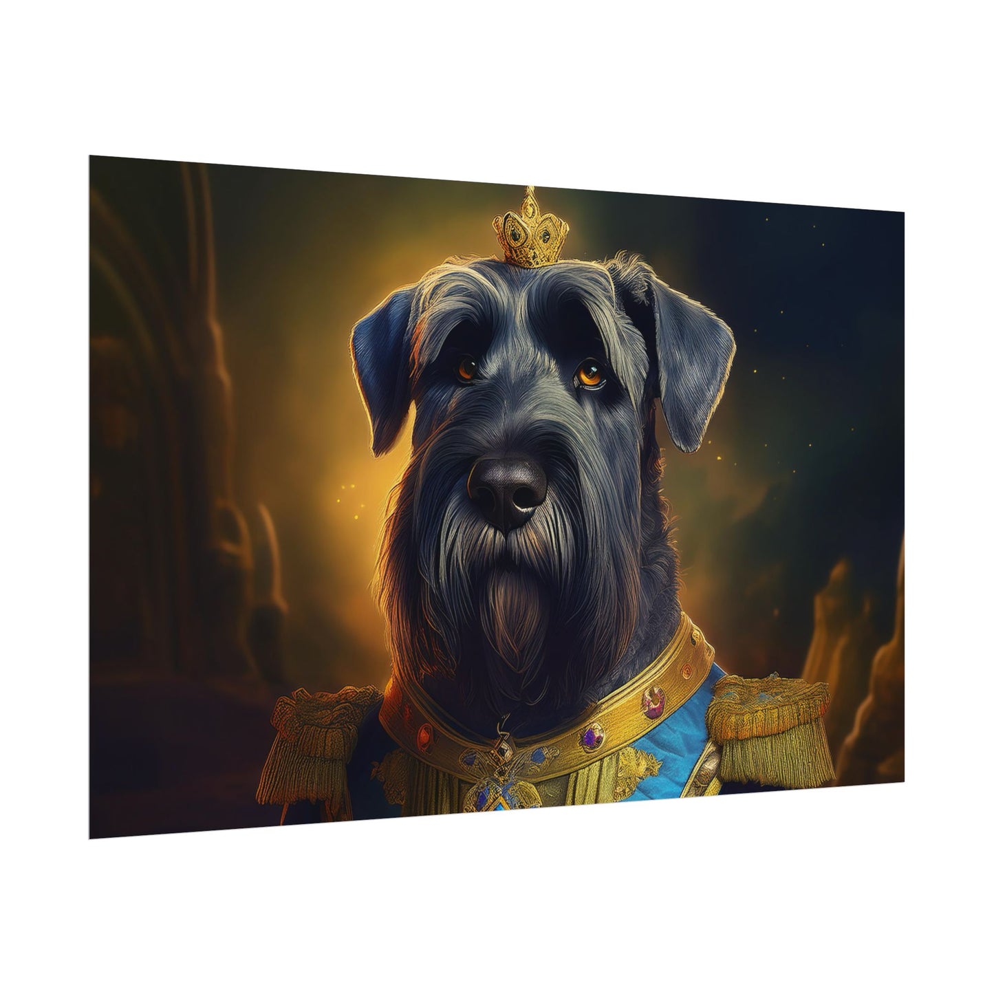 Giant Schnauzer Pet Renaissance Portrait Print, Dog Lover Wall Print | Wall Art | Wall Print