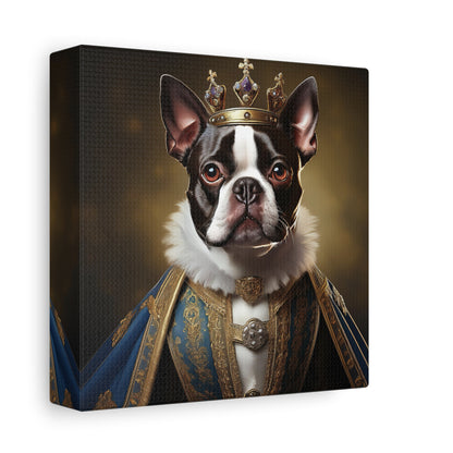 Boston Terrier Renaissance Pet Portrait on Canvas, wall print, wall art, dog portrait, dog art