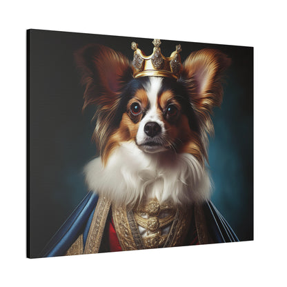 Papillon Pet Portrait Renaissance on Canvas, wall art, wall print, dog portrait, dog art
