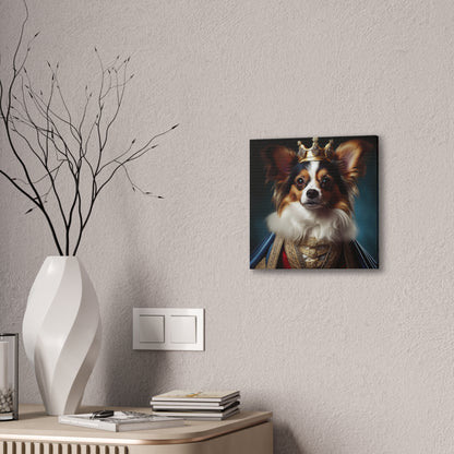 Papillon Pet Portrait Renaissance on Canvas, wall art, wall print, dog portrait, dog art