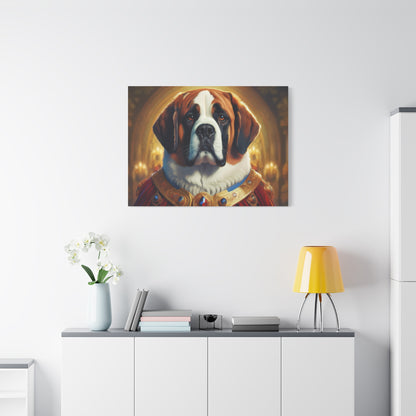 St Bernard Renaissance Portrait - Premium Canvas Wall Art, Dog Portrait, Unique Wall Print