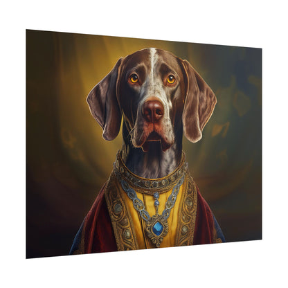 German Shorthaired Pointer Dog Renaissance Pet Portrait, Art Print, Animal Lover gift, Dog Wall Art, wall prints, wall art