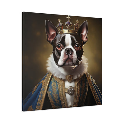 Boston Terrier Renaissance Pet Portrait on Canvas, wall print, wall art, dog portrait, dog art