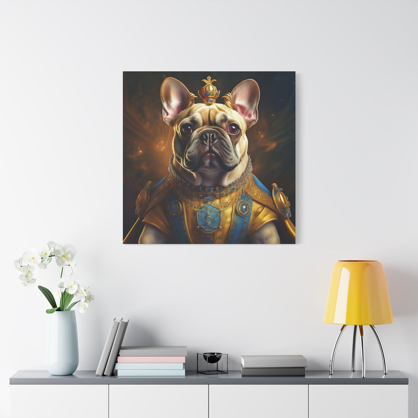 French Bulldog Renaissance Pet Portrait on Canvas | Wall Print | Wall Art | Dog Art