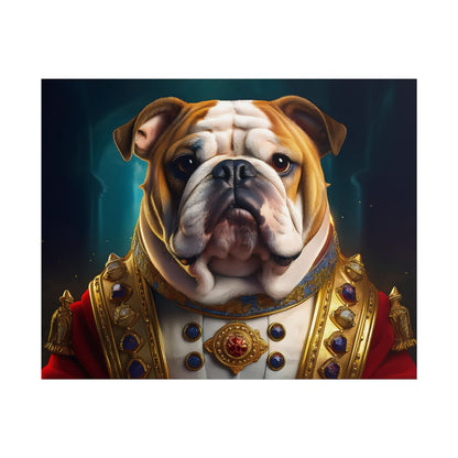 English Bulldog Renaissance  Dog Pet Portrait Print | Wall Art | Wall Print