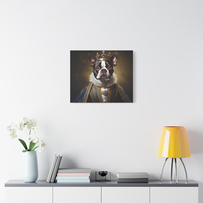Boston Terrier Renaissance Pet Portrait on Canvas, wall print, wall art, dog portrait, dog art