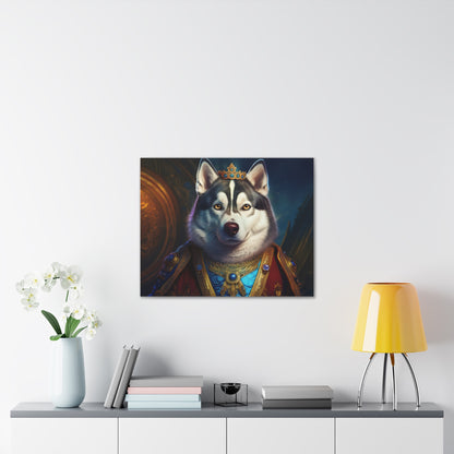 Siberian Husky Renaissance Pet Portrait on Canvas, wall art, wall print, dog portrait, dog art