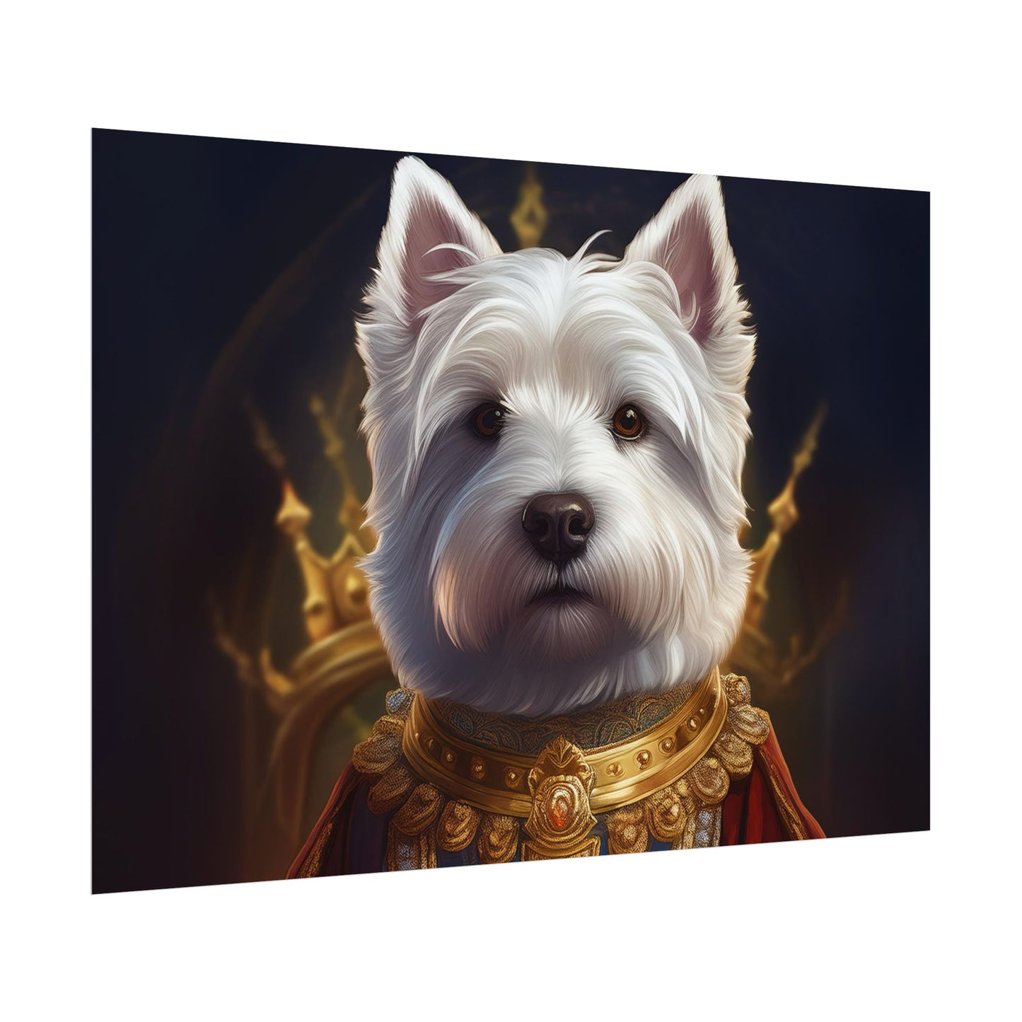 West Highland White Terrier Dog Renaissance Pet Portrait Print, West Highland White Terrier Art Print, Dog Wall Art, Wall Print, Wall Art