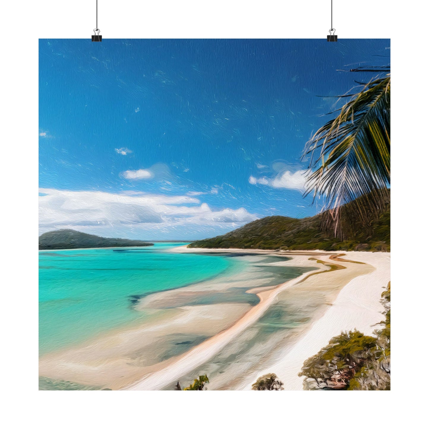 Whitehaven Beach Australia Coastal Print | Style 1 | Wall Art | Wall Print