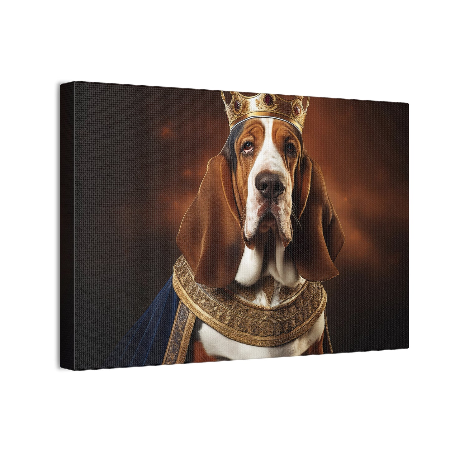 Basset Hound Renaissance Pet Portrait on Canvas | Wall art | wall print | Dog Art