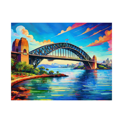 Sydney Harbour Bridge  Australia Painting Print | Wall Art | Wall Print
