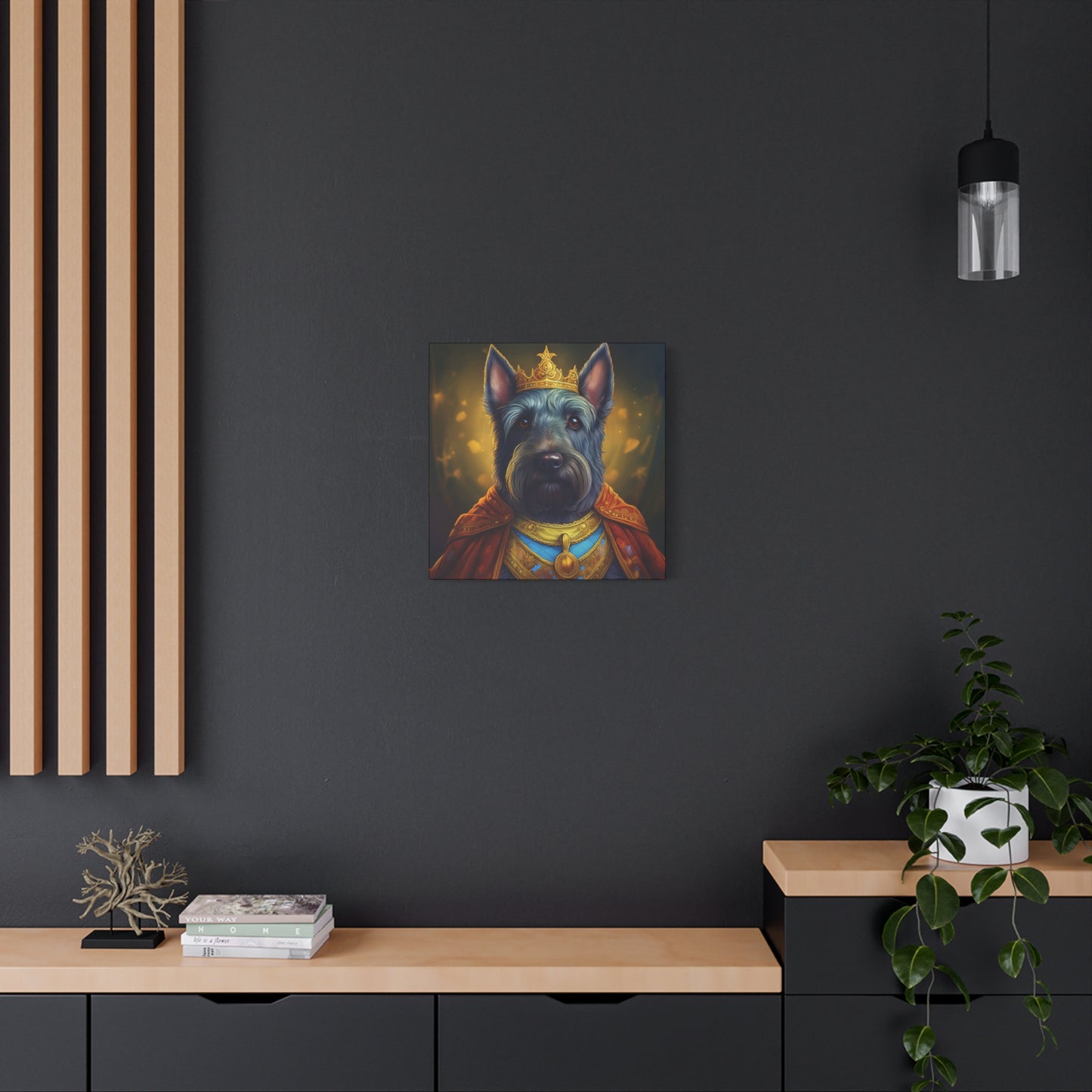 Scottish Terrier Renaissance Pet Portrait on Canvas | Wall art, wall print, dog portrait, dog art